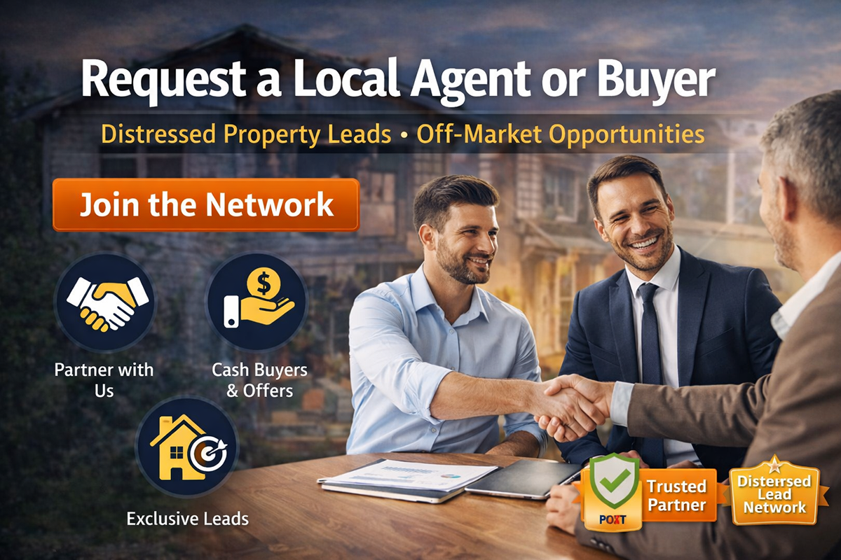 Request a Real Estate Agent or Buyer | Distressed Property Leads